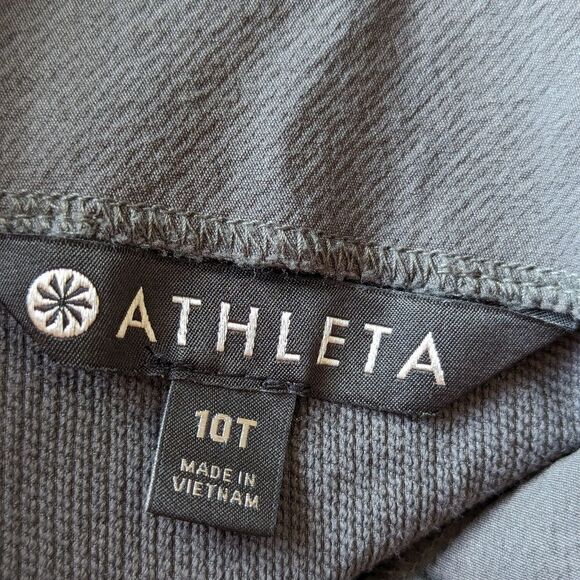 Athleta Wander‎ Slim Straight Split Hem Pants Gray 10 Tall Pull-On Travel Work - Picture 7 of 11
